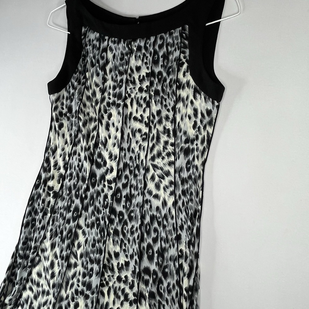 Sandra Darren Leopard Print Maxi Dress Women's Size 6 Sleeveless Flowy - Picture 11 of 16